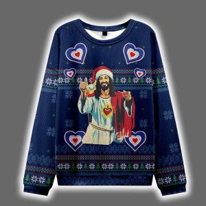 Jesus Loves You Heart Ugly Christmas Sweater