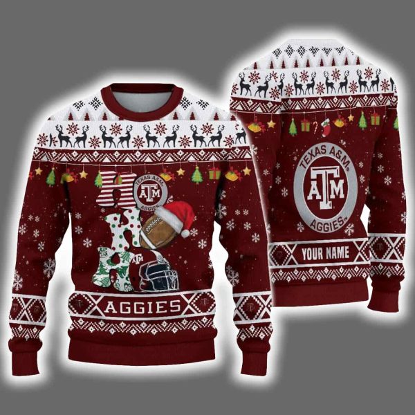Aggies Football HO HO HO Ugly Christmas Sweater