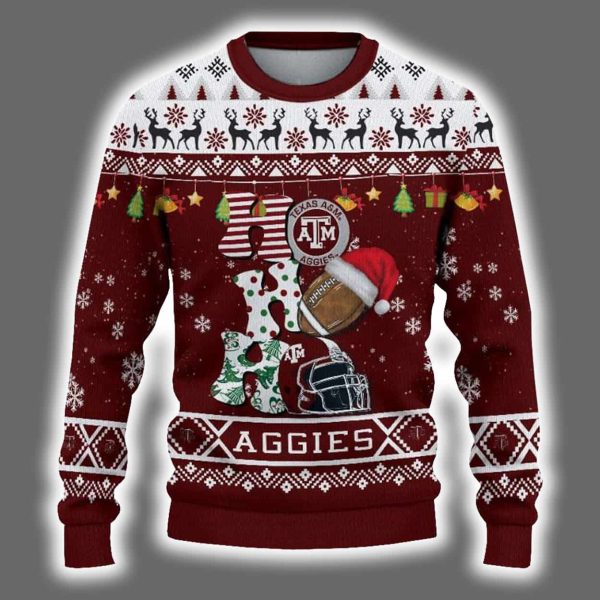 Aggies Football HO HO HO Ugly Christmas Sweater 2