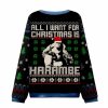 All I Want For Christmas Is Harambe Ugly Christmas Sweater1