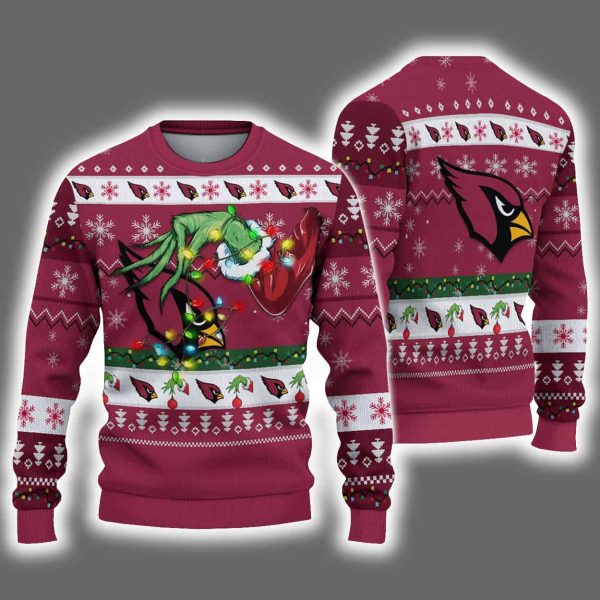 Arizona Grnch Hand Ugly Christmas Sweater