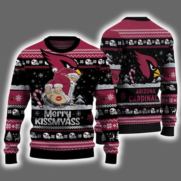 Arizona Merry Kissmyass Santa Claus Ugly Christmas Sweater