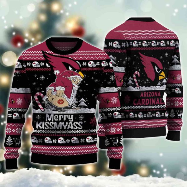 Arizona Merry Kissmyass Santa Claus Ugly Christmas Sweater 2