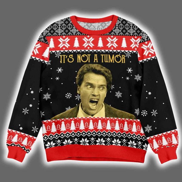 Arnold Schwarzenegger Kindergarten Cop It's Not A Tumor Ugly Christmas Sweater