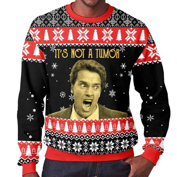 Arnold Schwarzenegger Kindergarten Cop Its Not A Tumor Ugly Christmas Sweater 2
