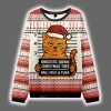 Arrested Cat Knocked Down Ugly Christmas Sweater 2