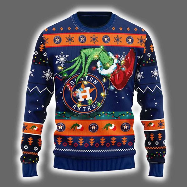 Astros Grnch Hand Ugly Christmas Sweater 2