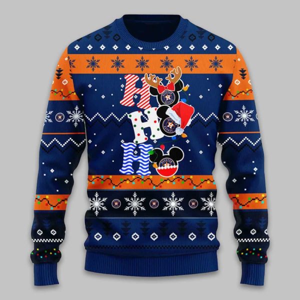 Astros HoHoHo Mickey Christmas Ugly Sweater