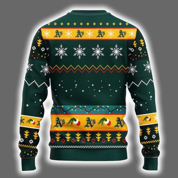 Athletics Grnch Hand Ugly Christmas Sweater 3
