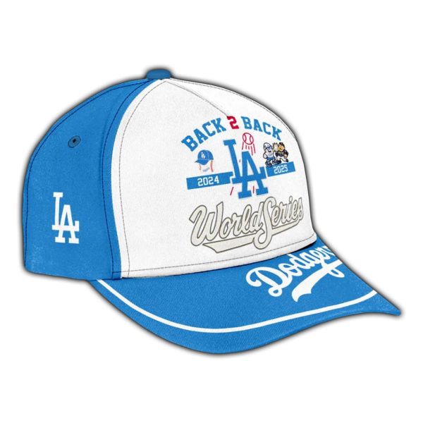 Back 2 Back 2024 2025 World Series Dodgers Hat 2