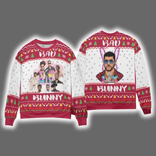 Bad Bunny 2026 Halftime Show Ugly Christmas Sweater 2