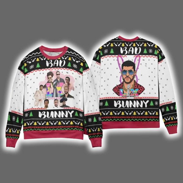 Bad Bunny 2026 Halftime Show Ugly Christmas Sweater 3