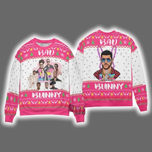 Bad Bunny 2026 Halftime Show Ugly Christmas Sweater 5