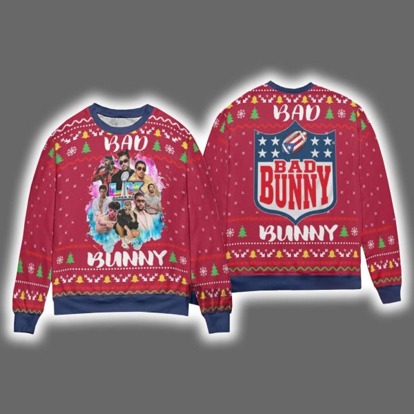 Bad Bunny Benito Bowl 2026 Halftime Show Ugly Christmas Sweater 2