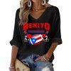 Bad Bunny Benito Waffle V Neck Shirt 2