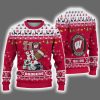 Badgers Football HO HO HO Ugly Christmas Sweater