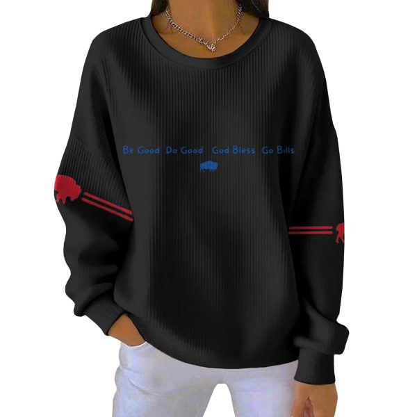 Be Good Do Good God Bless Go Bills Pit Striped Sweatshirt 3