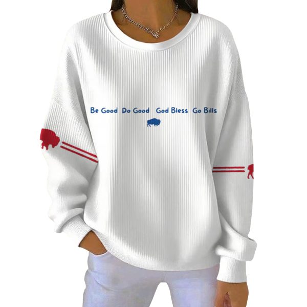Be Good Do Good God Bless Go Bills Pit Striped Sweatshirt 4