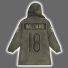 Bears Caleb Williams 18 Salute to Service Blanket Hoodie 3