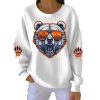 Bears Football Ribbed Pit Striped Sweatshirt 2