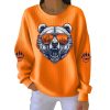 Bears Football Ribbed Pit Striped Sweatshirt 4