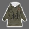 Bears Walter Payton 34 Salute to Service Blanket Hoodie 2