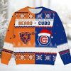 Bears x Cubs Its The Most Wonderful Time Of The Years Ugly Christmas Sweater 2