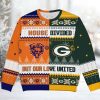 Bears x Packers House Divided But Our Love United Ugly Christmas Sweater