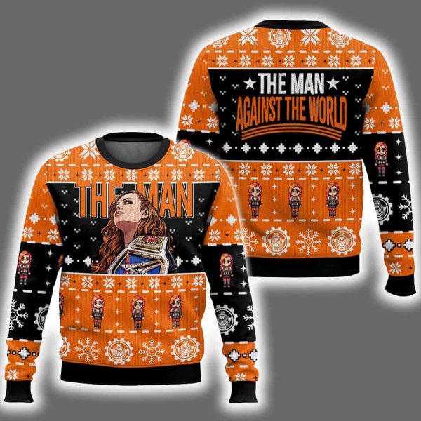 Becky Lynch The Man Ugly Christmas Sweater