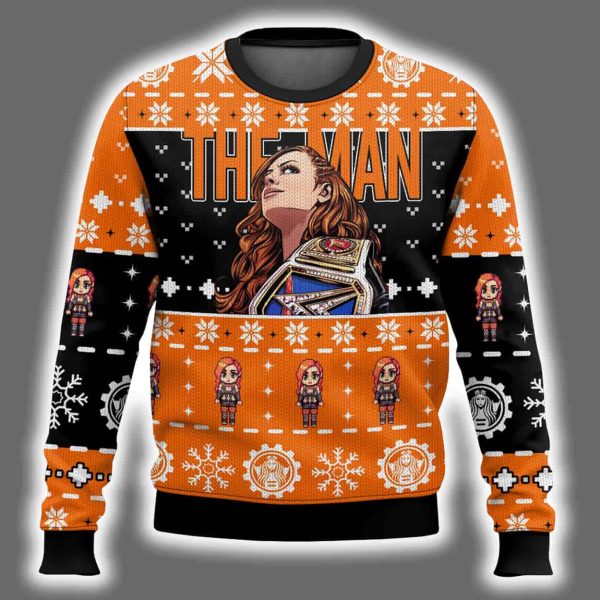 Becky Lynch The Man Ugly Christmas Sweater 2