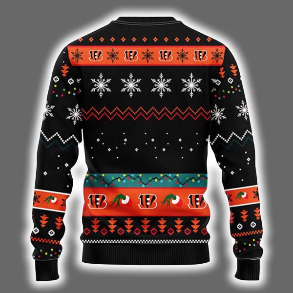 Bengals Grnch Hand Ugly Christmas Sweater 3