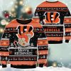 Bengals Merry Kissmyass Santa Claus Ugly Christmas Sweater 2
