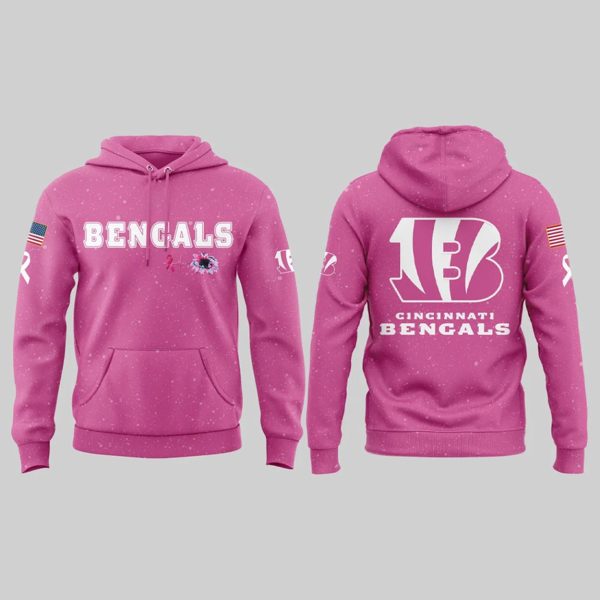 Bengals Wear Pink Breast Cancer Awareness 2025 Hoodie Cap