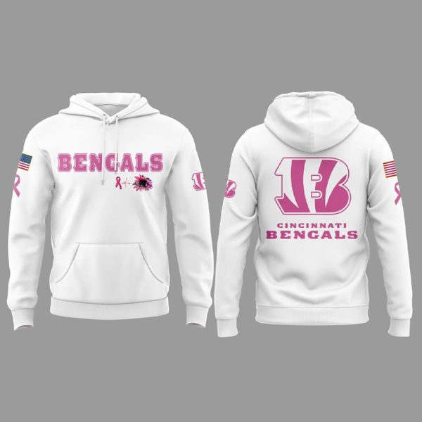 Bengals Wear Pink Breast Cancer Awareness 2025 Hoodie Cap 3