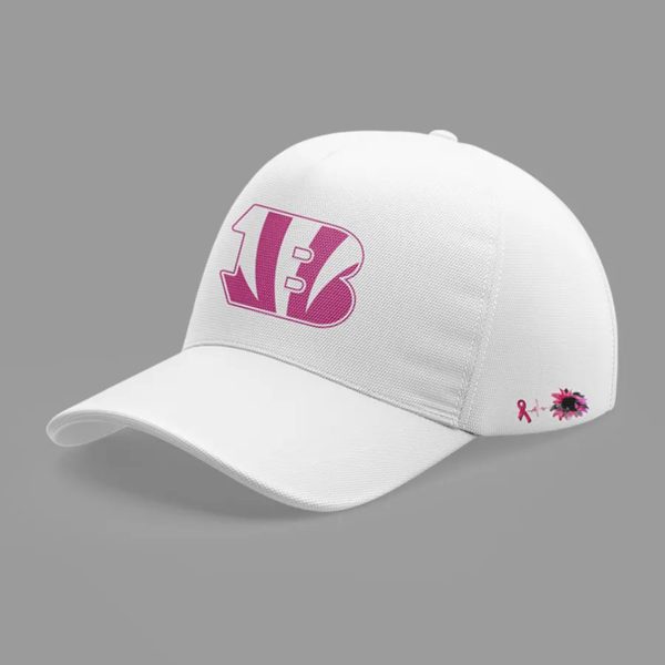 Bengals Wear Pink Breast Cancer Awareness 2025 Hoodie Cap 4