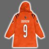 Bengals Who Dey Joe Burrow 9 Blanket Hoodie 3