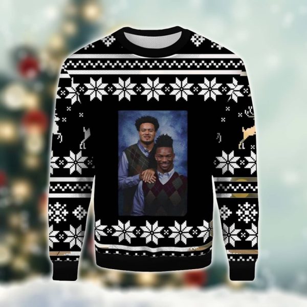 Bijan Robinson Tyler Allgeier Falcons Step Brothers Ugly Christmas Sweater 2