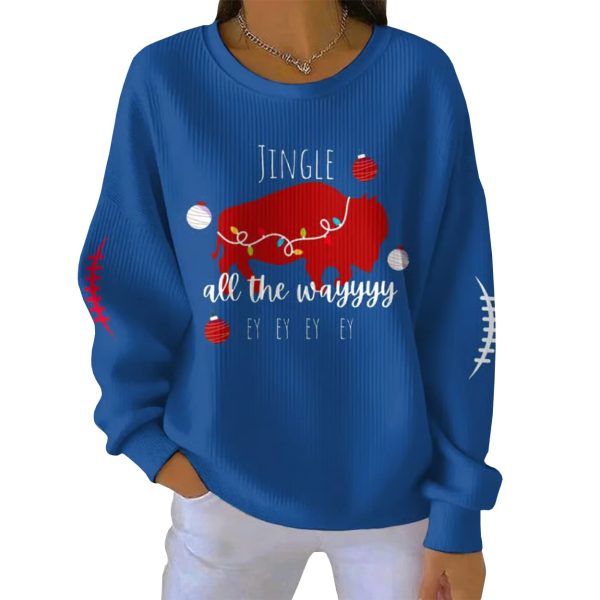 Bills Jingle All The Way Pit Striped Sweatshirt