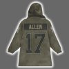 Bills Josh Allen 17 Salute to Service Blanket Hoodie 3