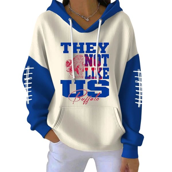 Bills They Not Like Us Pit Striped Hoodie
