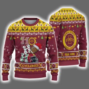Cyclones Football HO HO HO Ugly Christmas Sweater