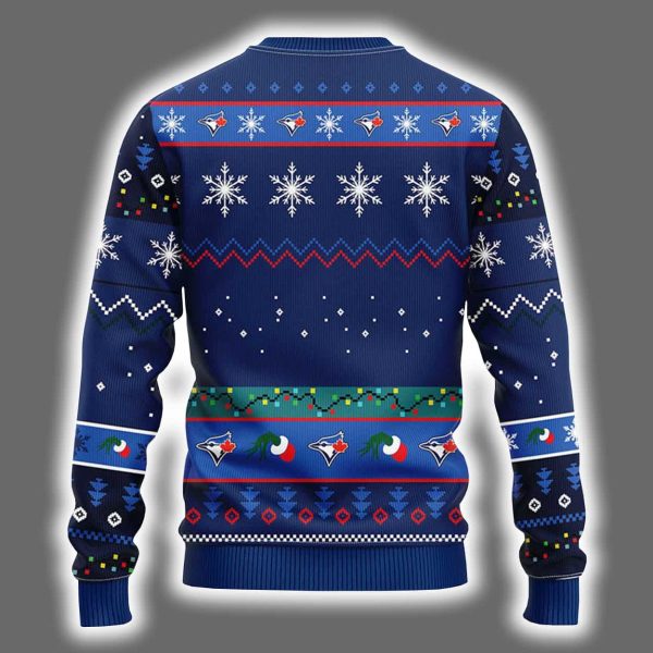 Blue Jays Grnch Hand Ugly Christmas Sweater 3