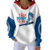 Blue Jays Talk Birdy To Me Print Ribbed Hoodie