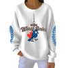 Blue Jays World Series 2025 Print Ribbed Crew Neck Long Sleeve Top 2