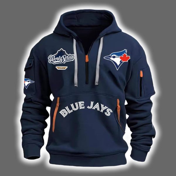 Blue Jays World Series 2025 Quarter Zip Hoodie 2