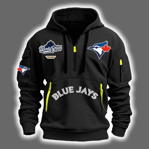 Blue Jays World Series 2025 Quarter Zip Hoodie 3