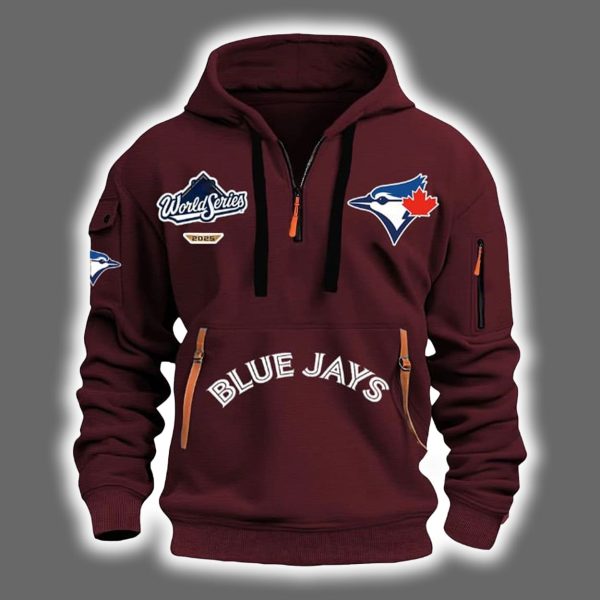 Blue Jays World Series 2025 Quarter Zip Hoodie 4