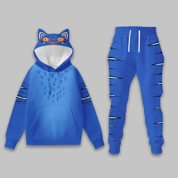 Blue Tiger Halloween Costume Ear Hoodie