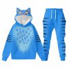 Blue Tiger Kpop Costume Ear Halloween Hoodie Joggers