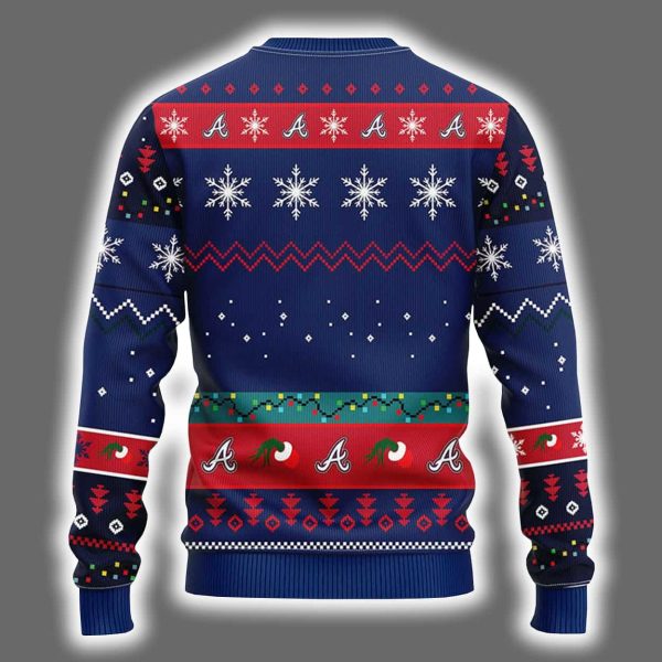 Braves Grnch Hand Ugly Christmas Sweater 3